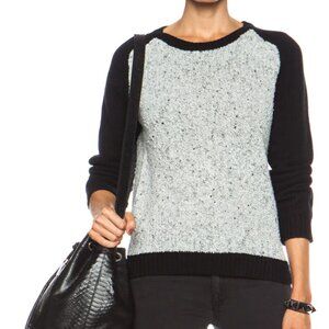 Black and Grey Rag and Bone Portia Crewneck Sweater Size S